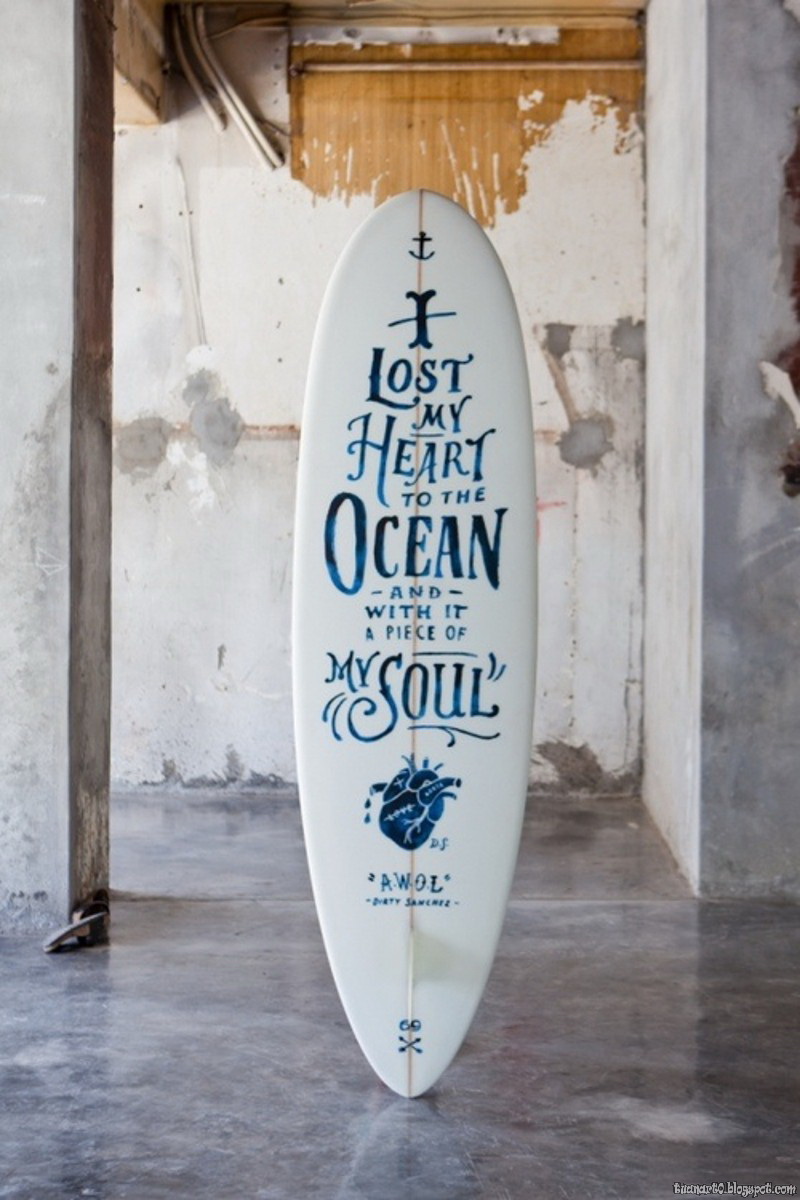 Modern Surfboard Decoration 