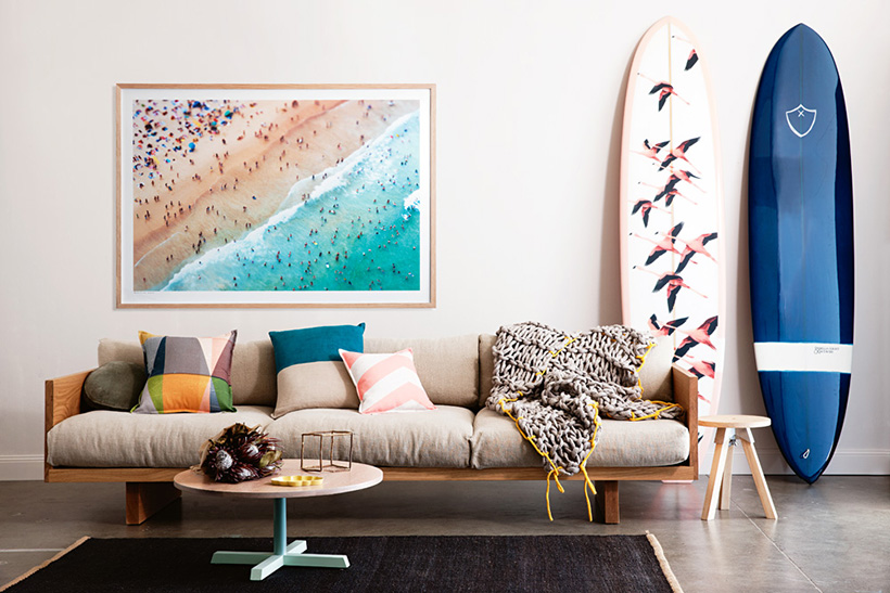 surf themed living room