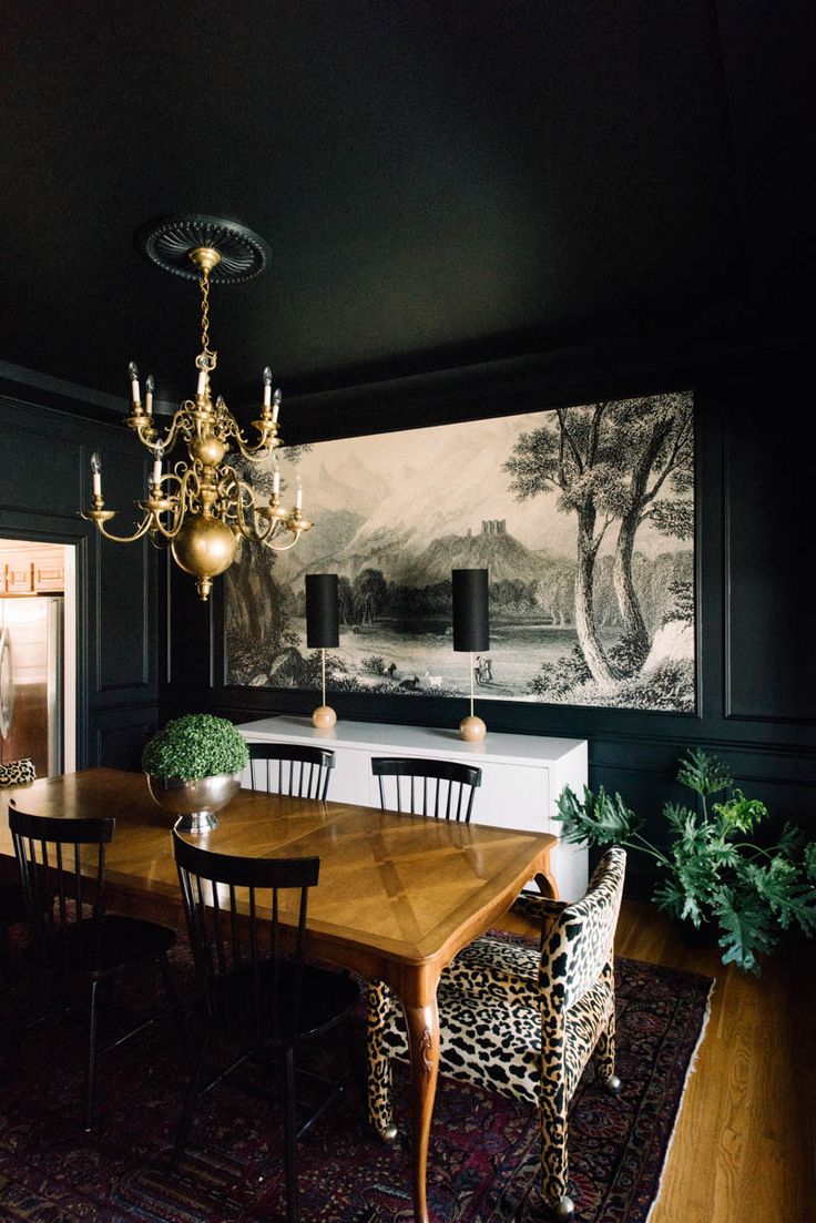 28 Ideas for Black Wall Interior Styling