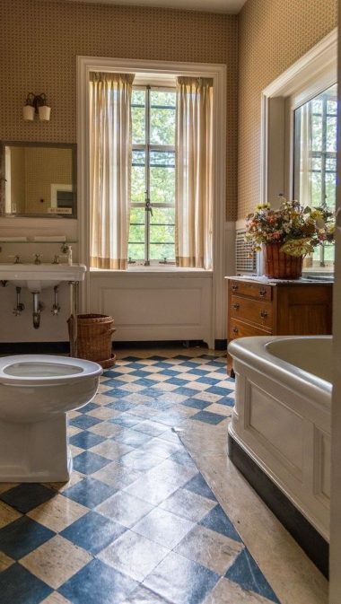 Checkered Floor Bathroom Ideas