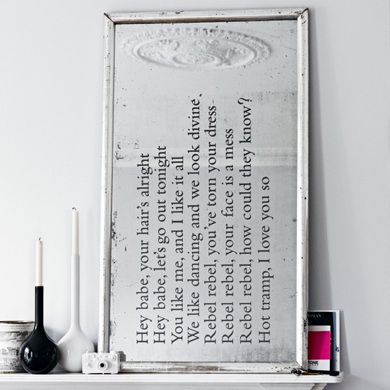 Decor Ideas: Text Written on Mirrors, Handwriting on Mirrors, Calligraphy on Mirrors / Photograph by James Merrell