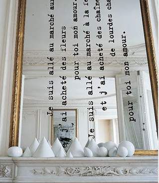 Decor Ideas: Text Written on Mirrors, Handwriting on Mirrors, Calligraphy on Mirrors