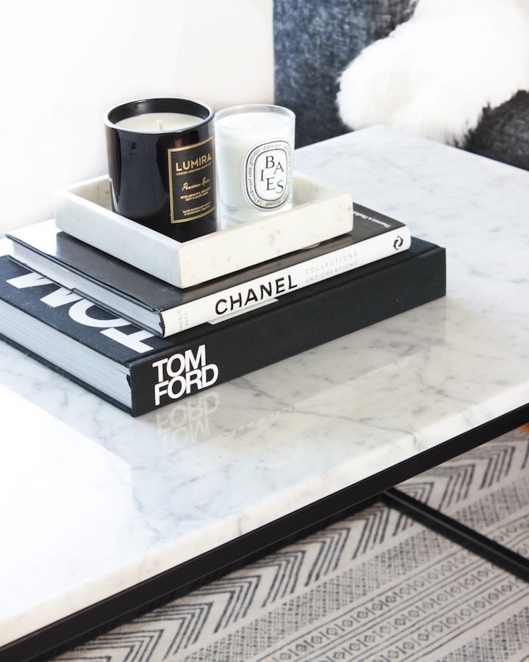 Black and white coffee table books