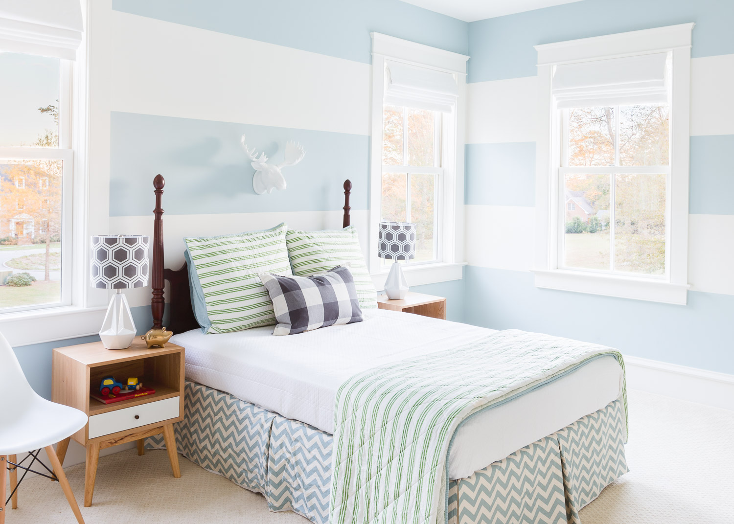 striped painted walls design by Laura Burleson