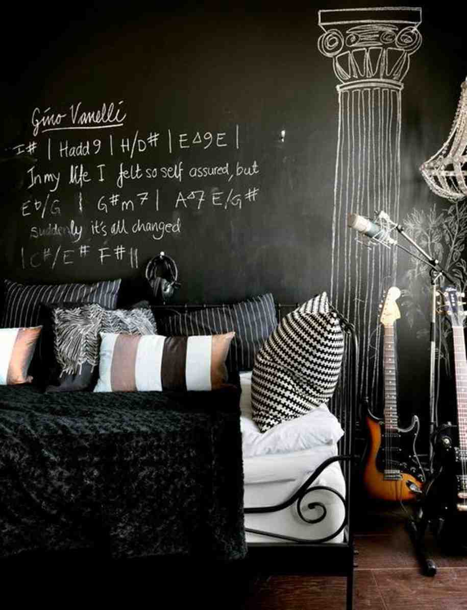 28 Ideas for Black Wall Interiors & How to Style Them