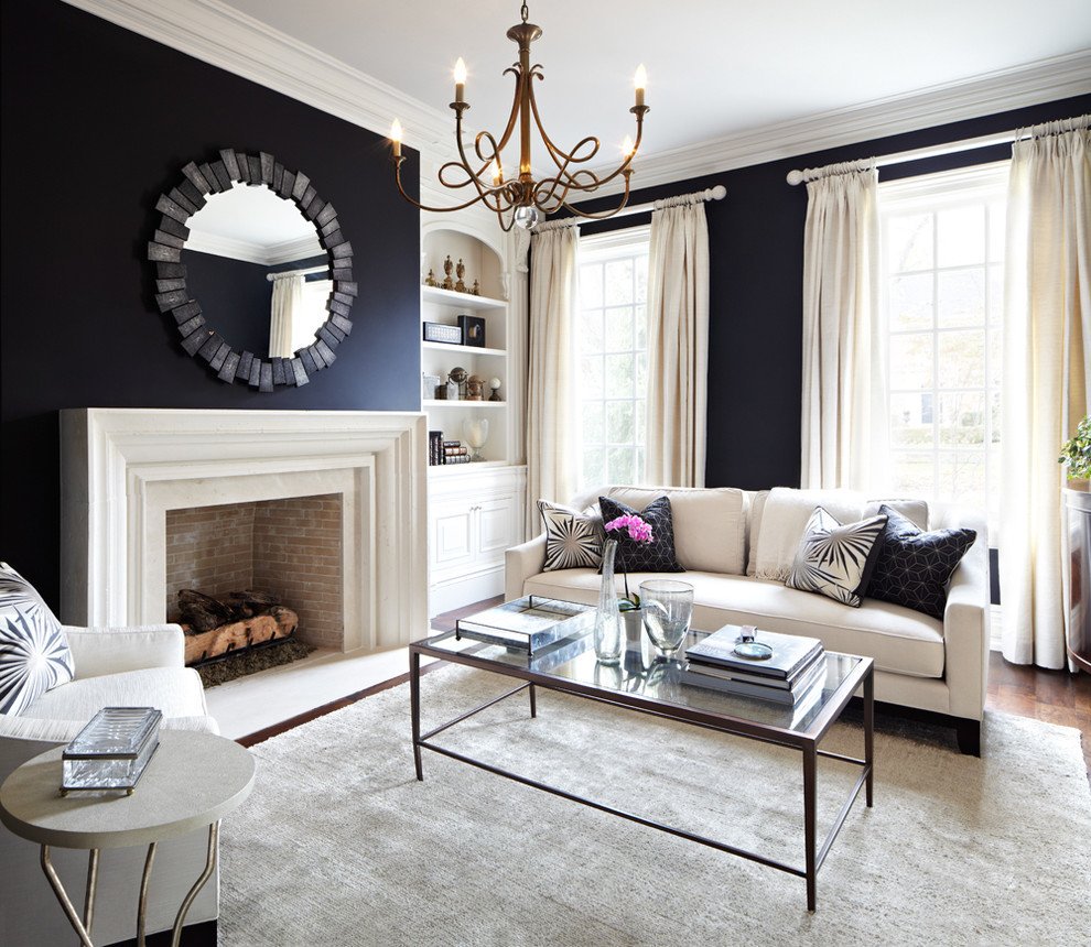 28 Ideas for Black  Wall  Interiors How to Style Them