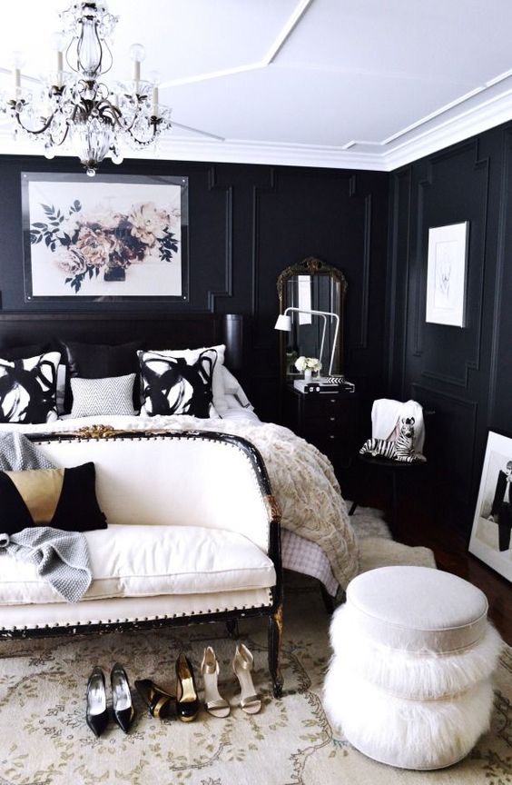 28 Ideas For Black Wall Interiors How To Style Them