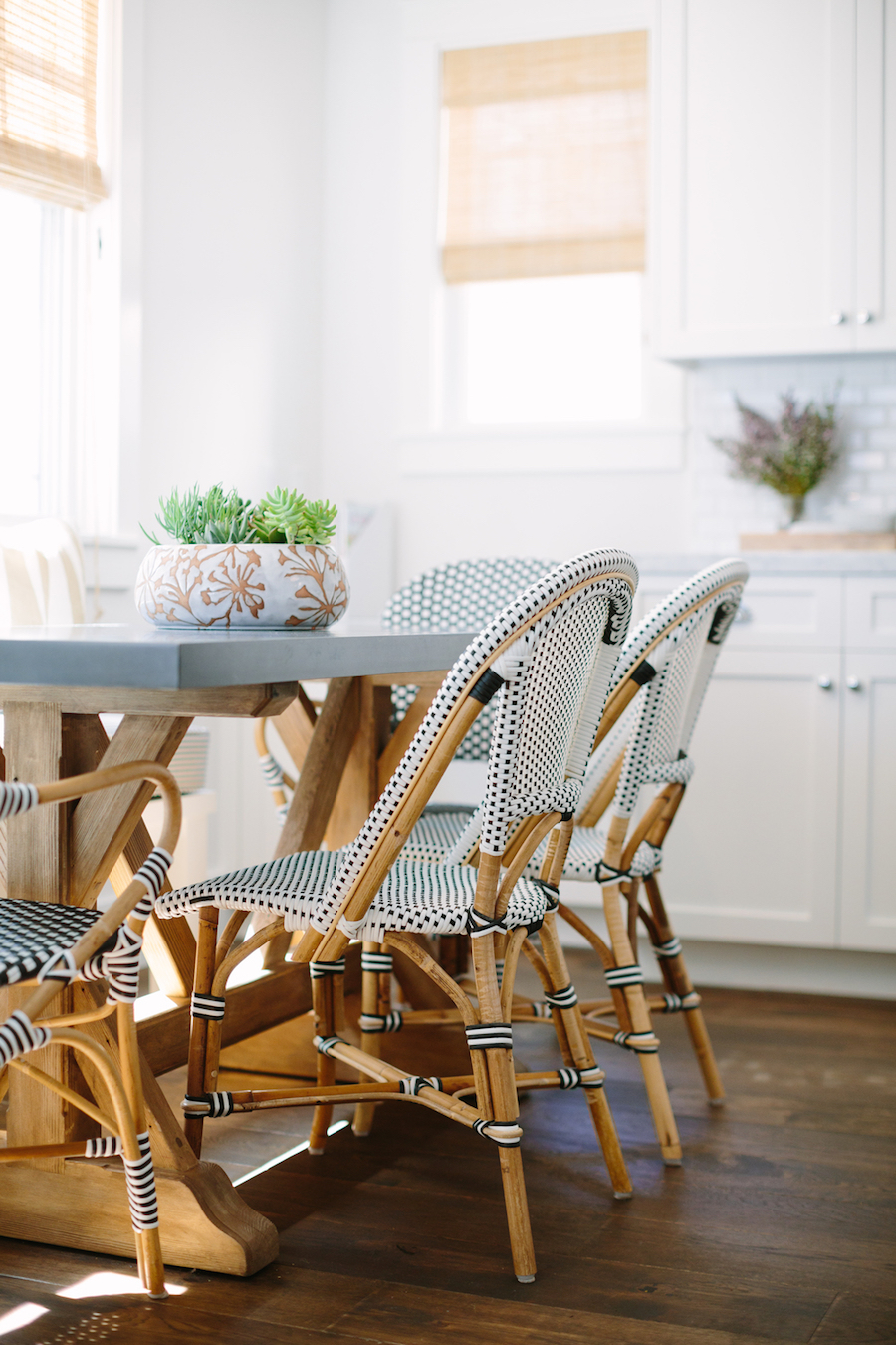 Bistro Chairs Dining Room via Rita Chan Interiors