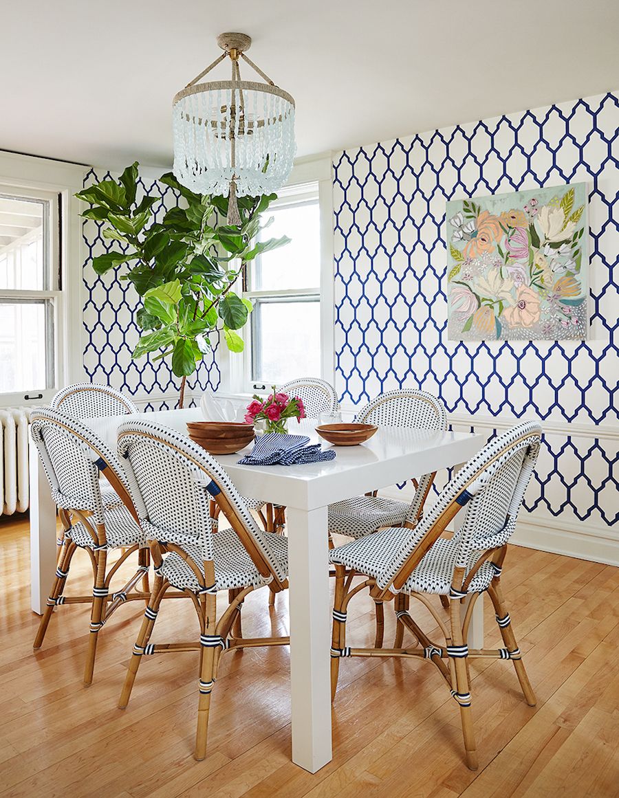 Blue French Bistro Chairs via Amie Corley