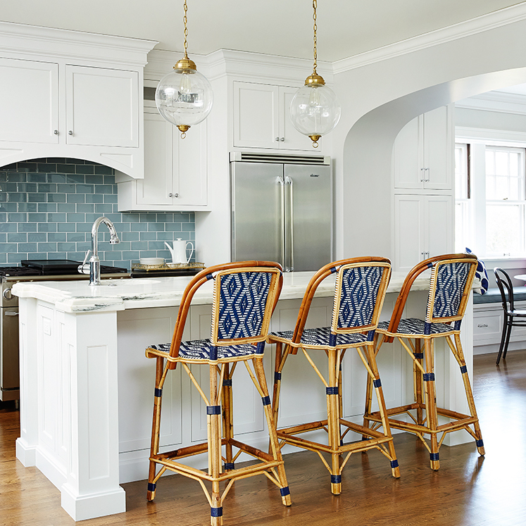 French Bistro Bar Stools via Amie Corley Interiors