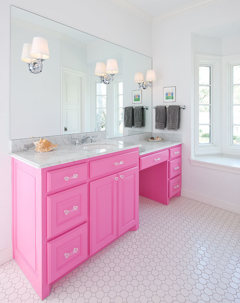 Pink Cabinet Bathroom
