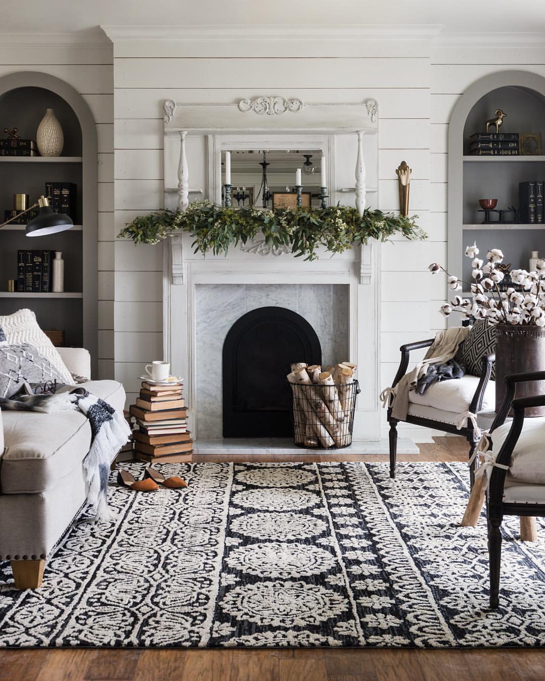 Evergreen Mantel, Easy Christmas Decor