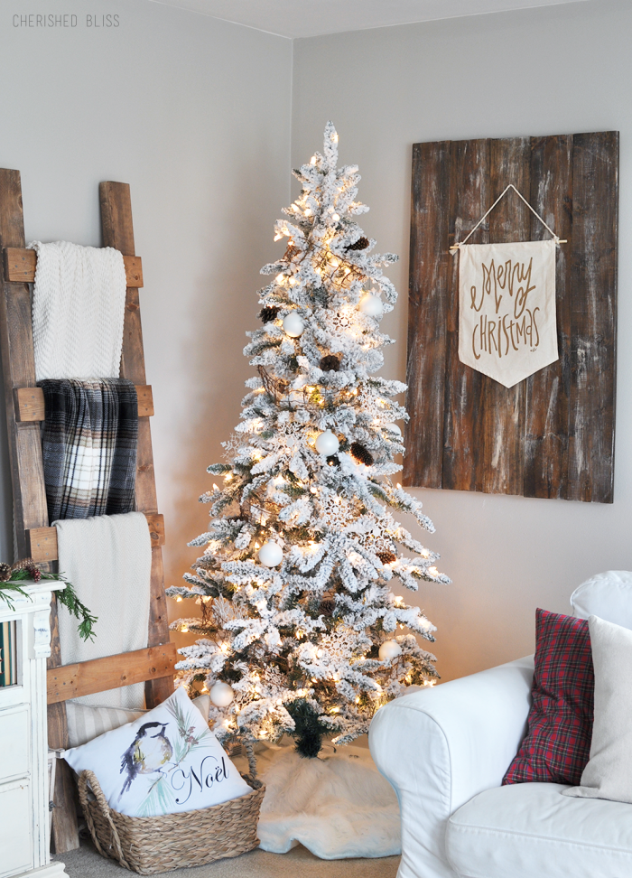 White Christmas Tree via Cherished Bliss