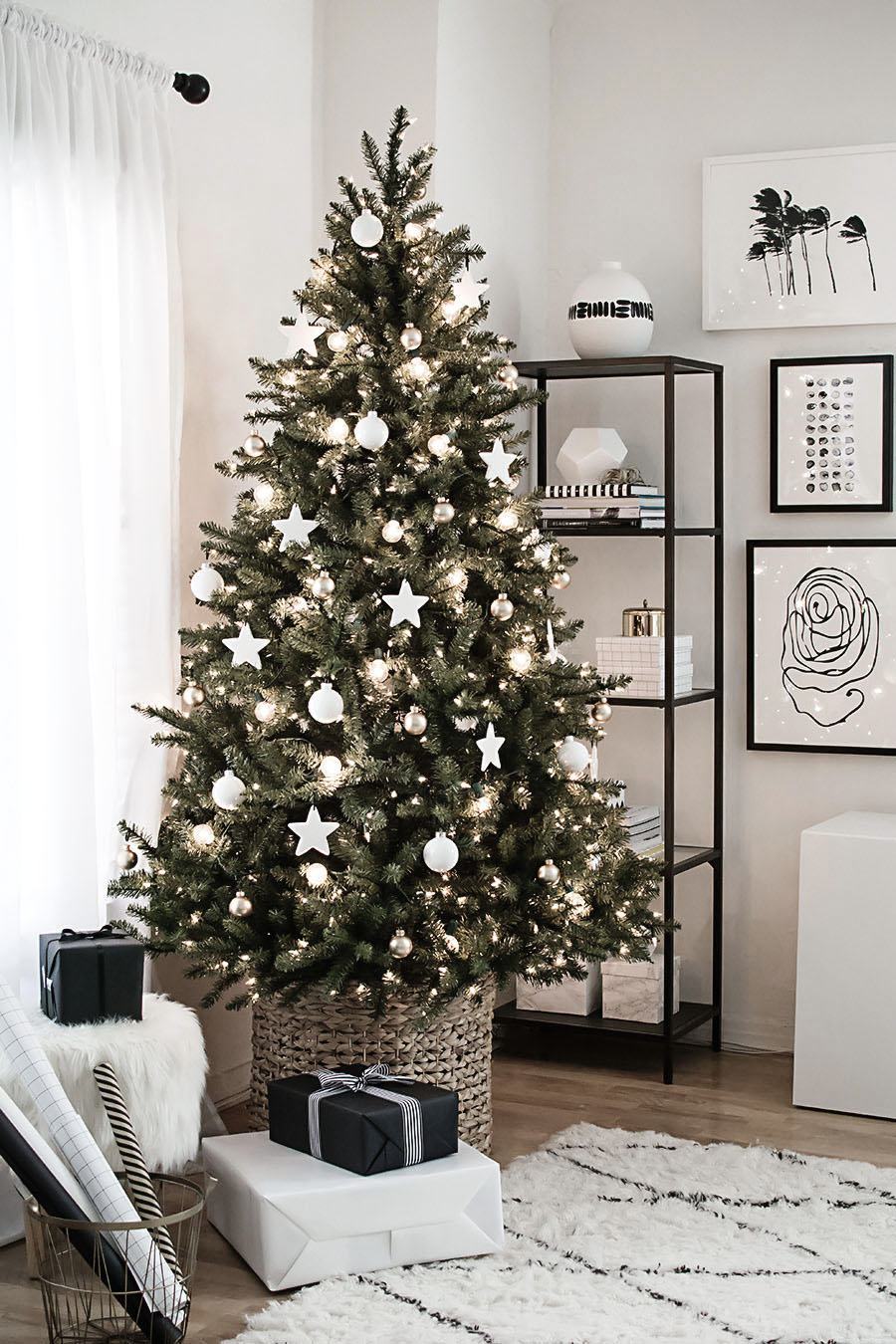 White Christmas Tree via Homey Oh My