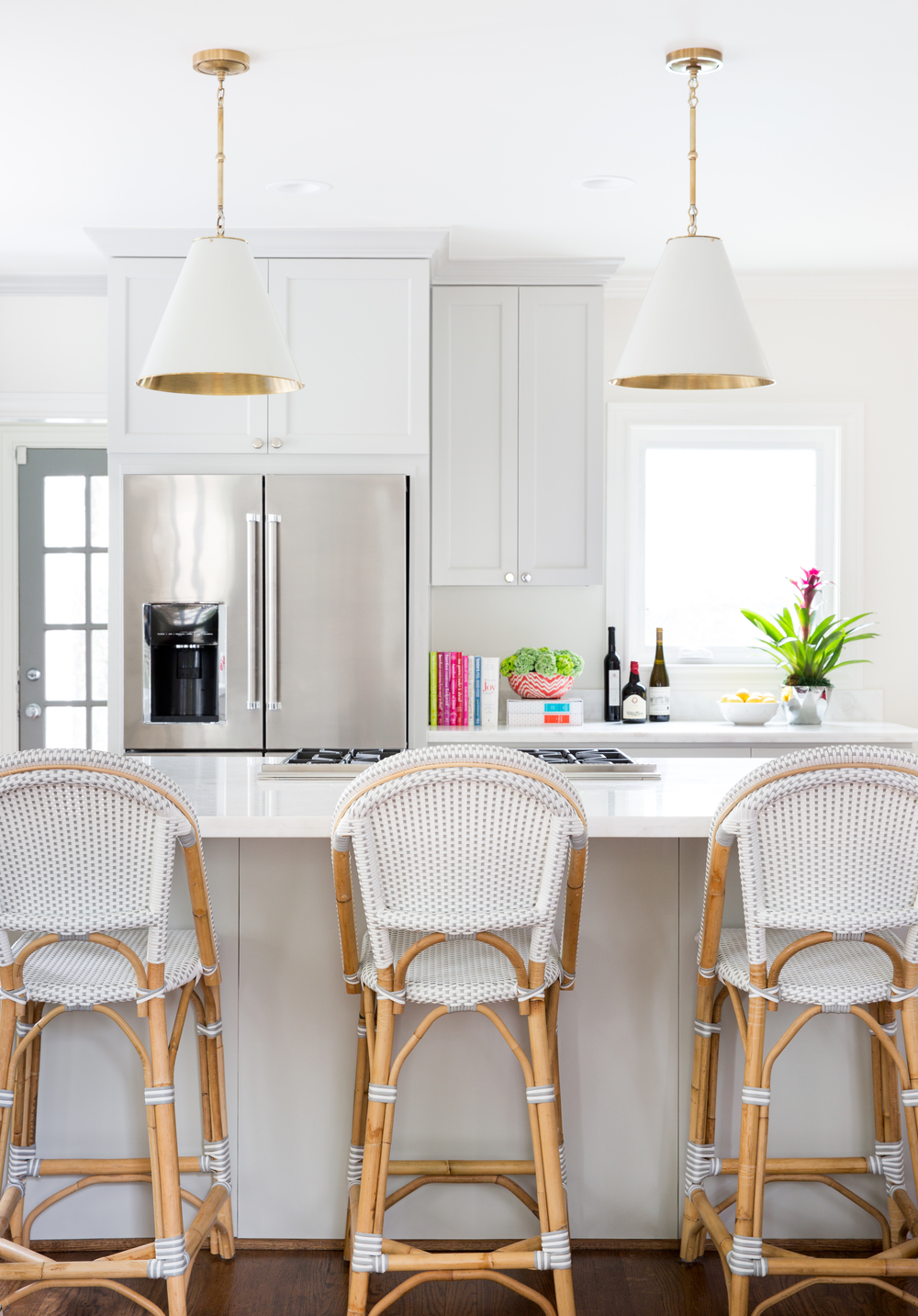 White Kitchen French Bistro Chairs via Jennifer Barron Interiors