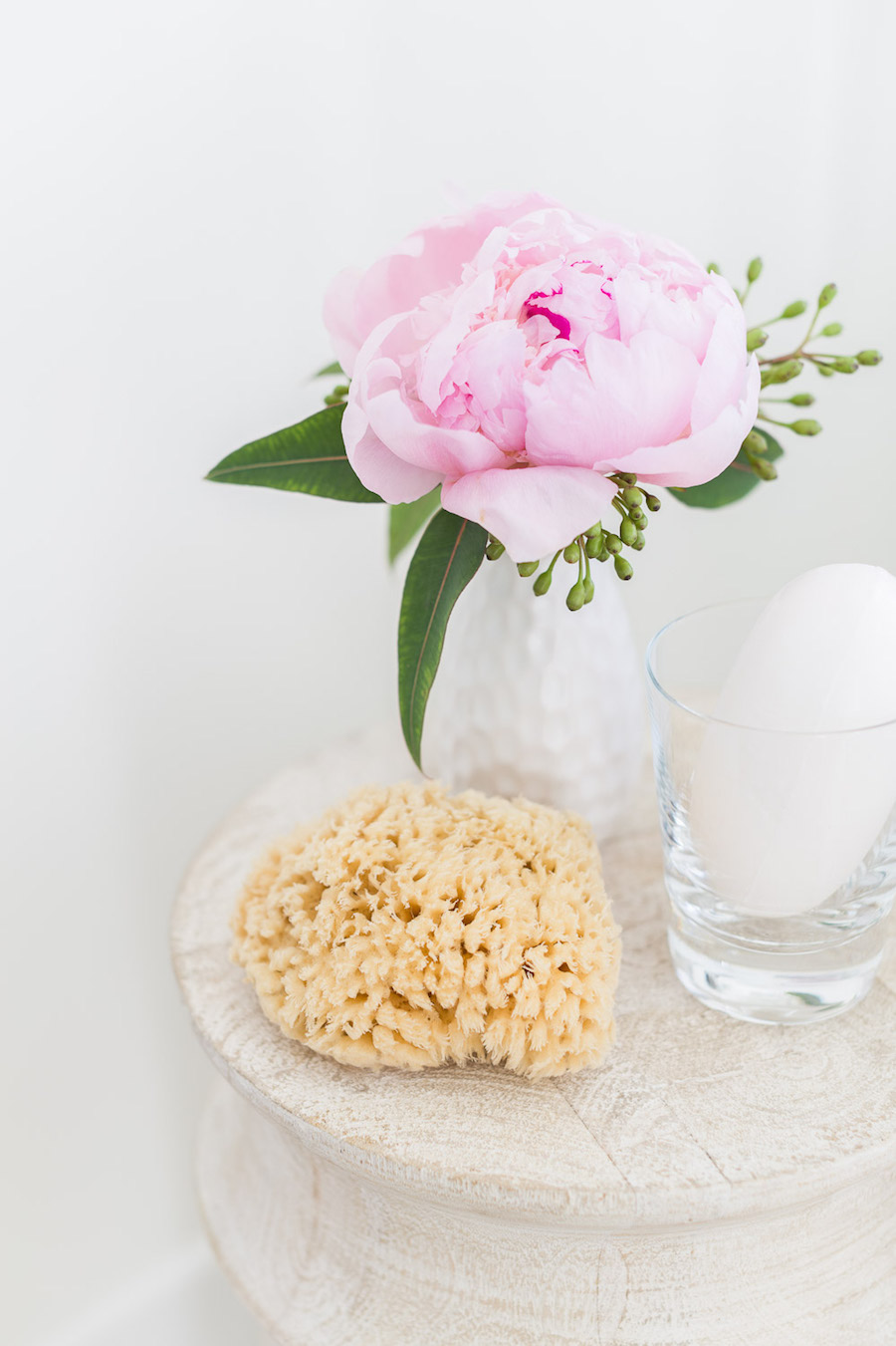 Flowers in a Bathroom by Amanda Barnes