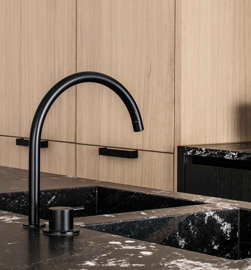 Black marble kitchen sink modern frederickielemoes