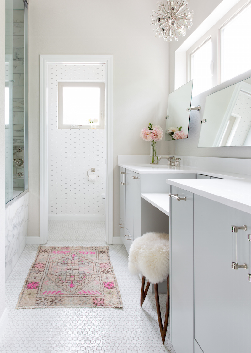 Claire Zinnecker Bathroom with small rug