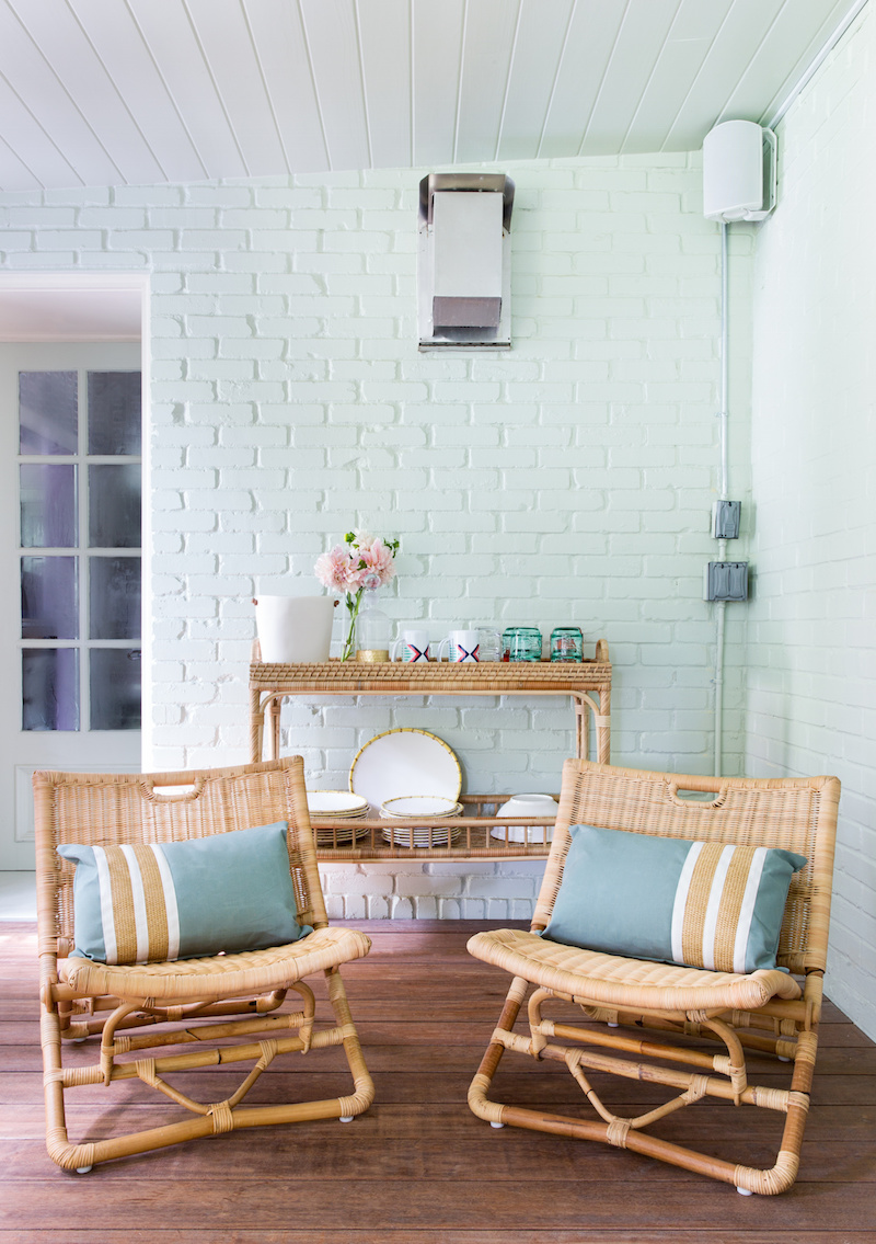 Claire Zinnecker Mint Green Brick Wall