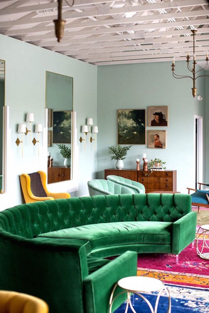 23 Green Velvet Sofa Styling Ideas