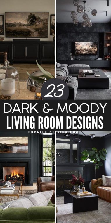 23 Dark and Moody Living Room Ideas