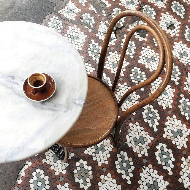 Brown Bentwood Chair in Bistro cafe