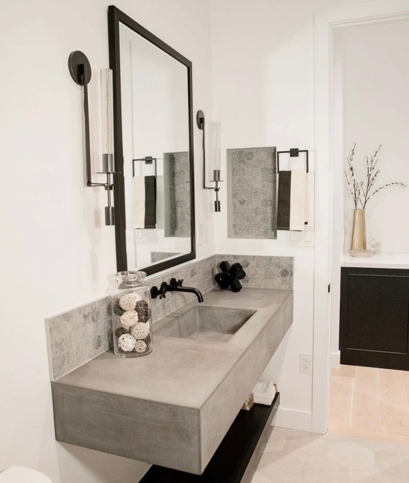 7 Concrete Bathroom Vanity Ideas