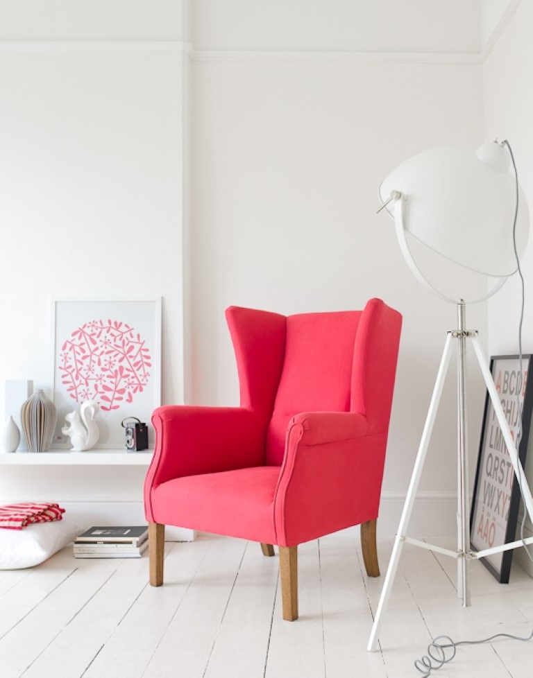 Coral Wingback Chair