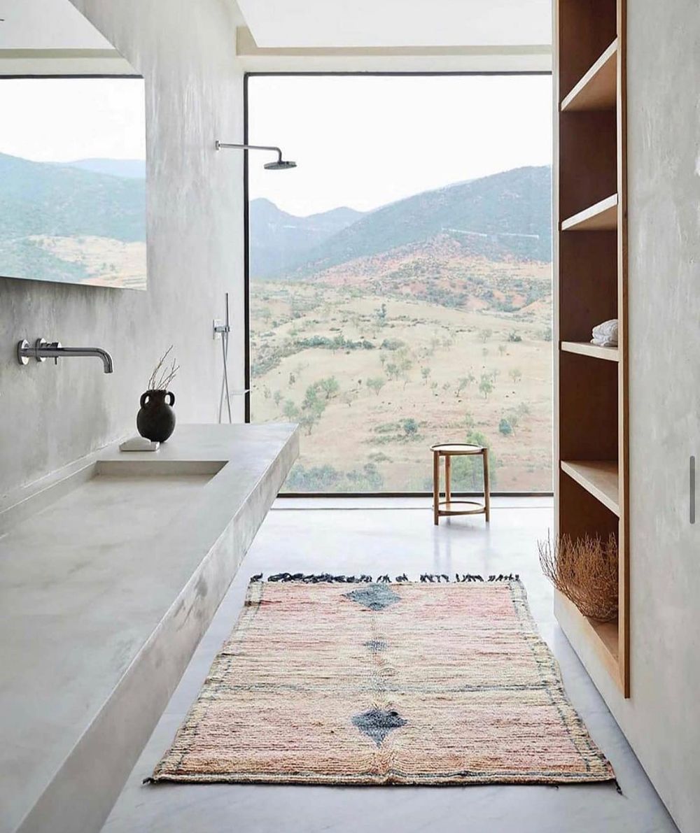 Floating minimalist concrete Bathroom Vanity ideas Floating on Concrete Wall