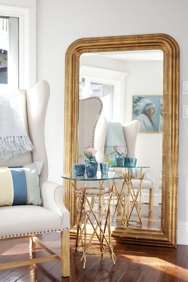 Off-white wingback chair via Jillian Harris