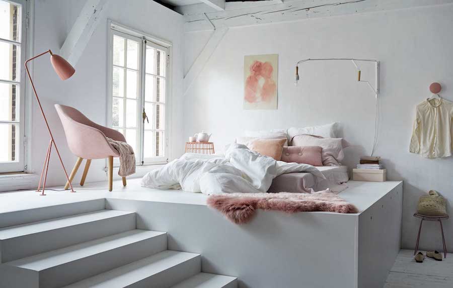 Pale pink raised bed