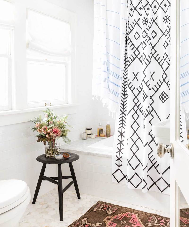 Black and White Shower Curtain