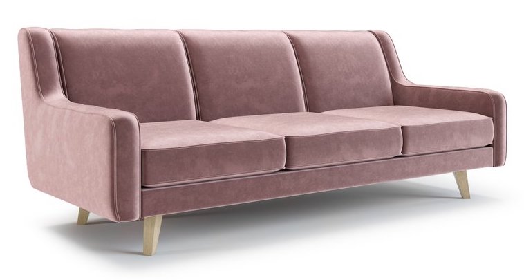 Blush Velvet Sofa