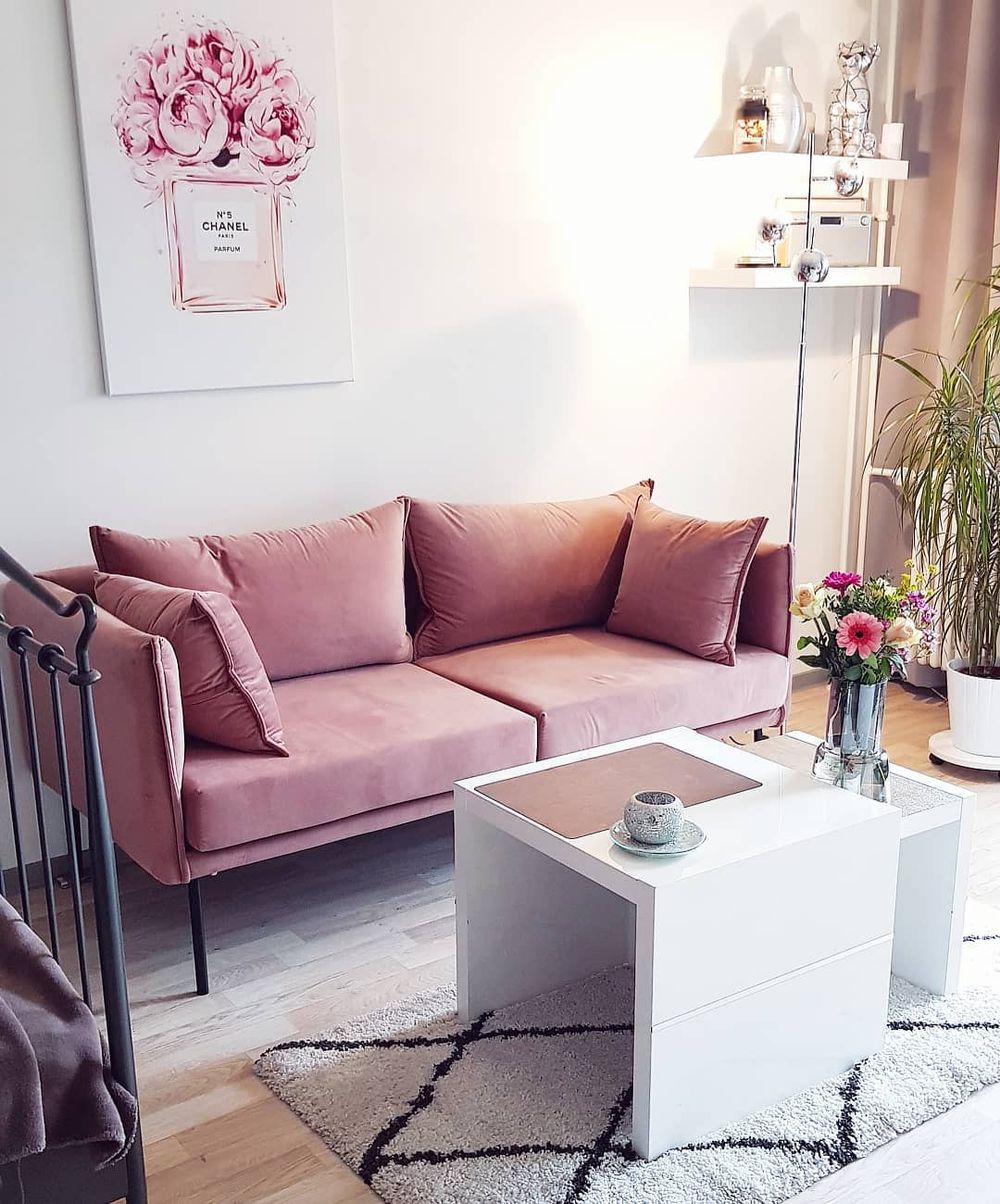 Glam Blush Pink sofa @bln_nicole