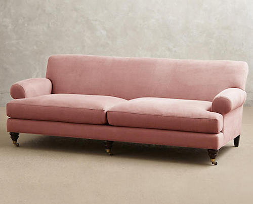18 Chic Blush Pink Sofas How To Style, Soft Pink Leather Sofa
