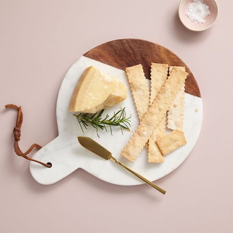 Marble + Wood Cutting Board - Paddle