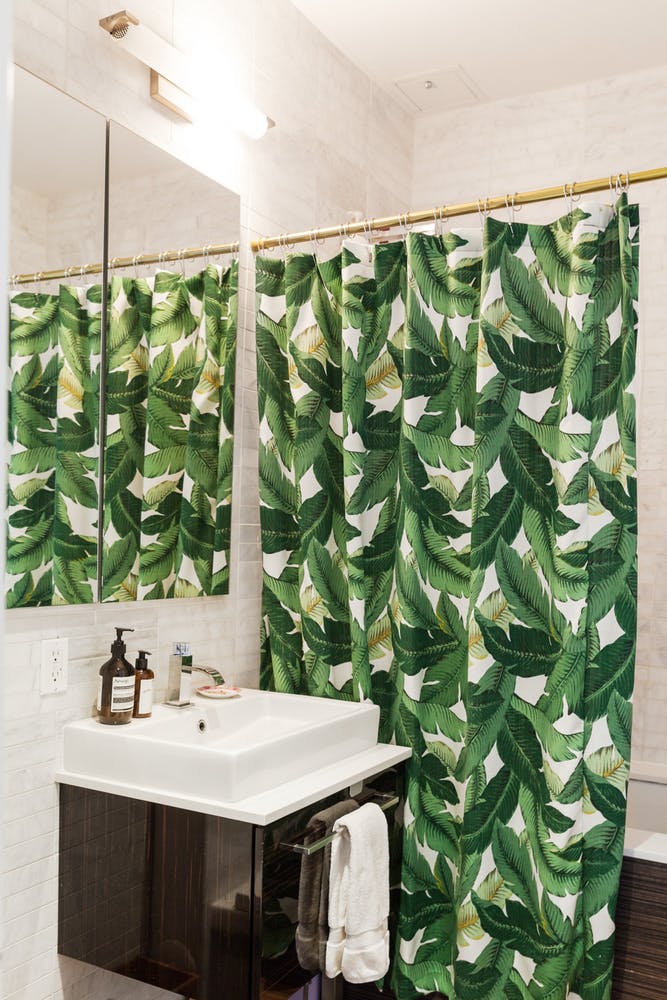 Palm tree shower curtain via Apt Therapy