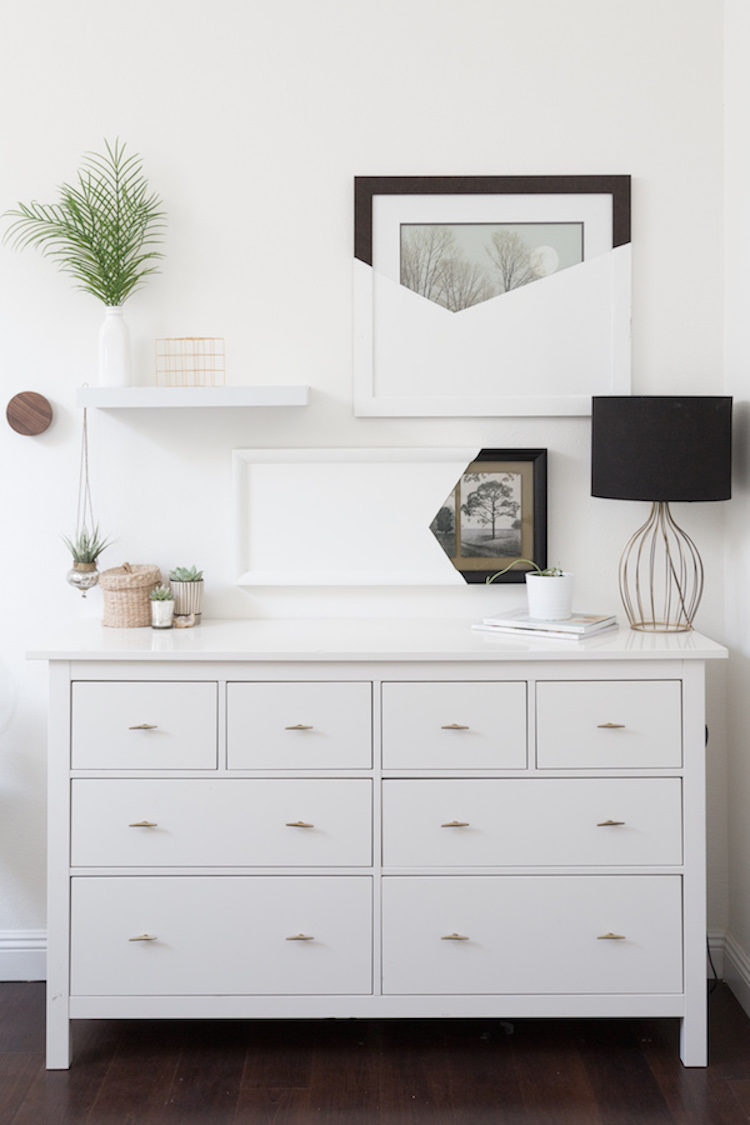 IKEA white dresser styling