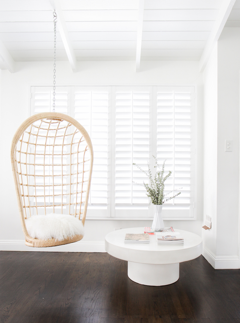 Natural Rattan Hanging Chair via Tessa Neustadt