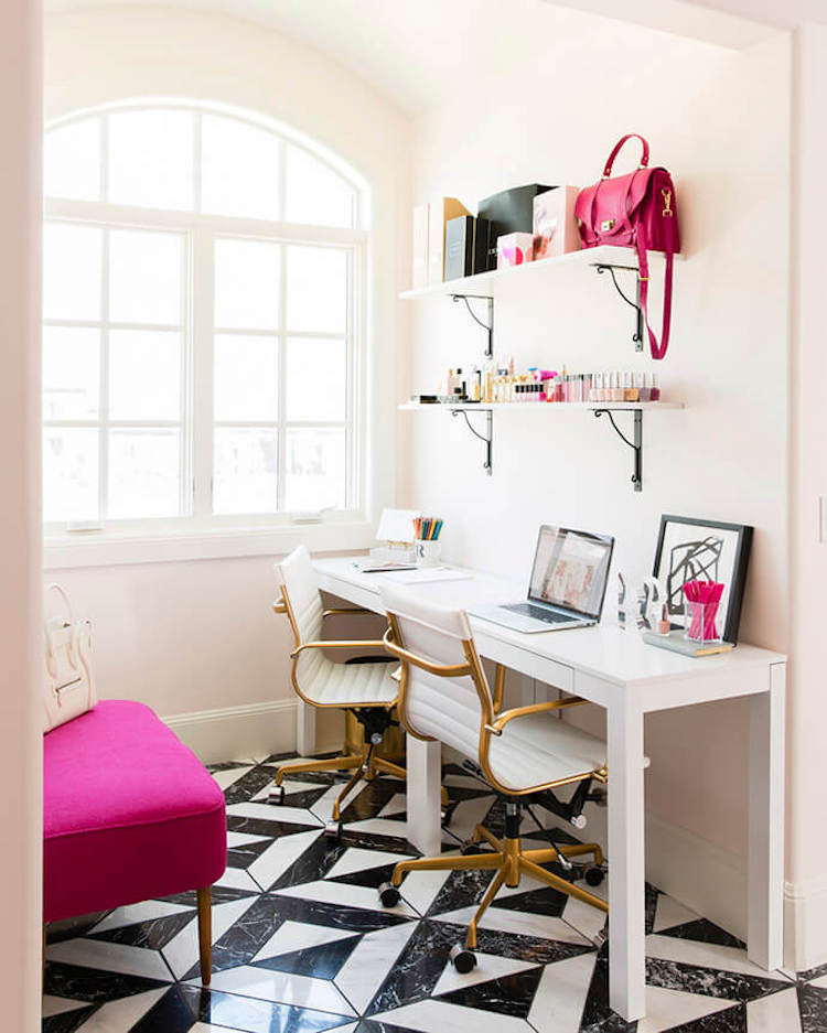 Rachel Parcell Office Tour via Glitter Guide