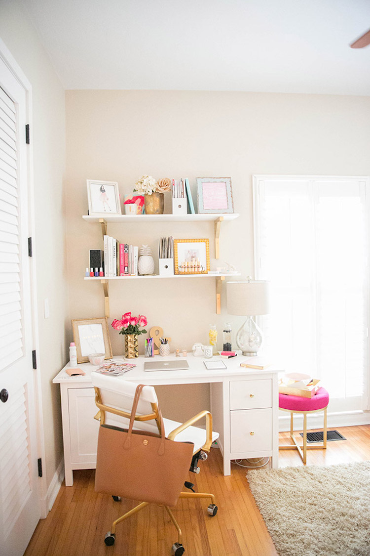 Small office desk chair via The Fashionista's Diary