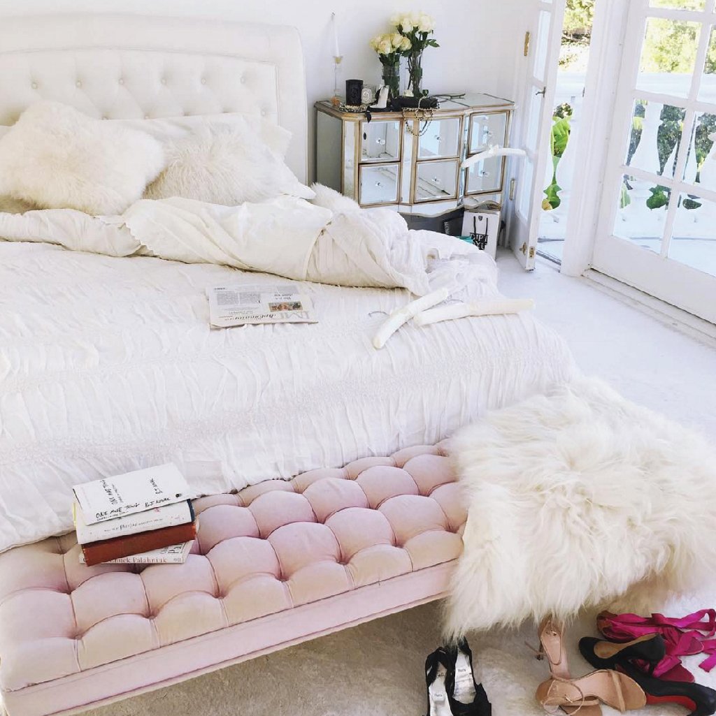 Soft Pink Tufted End Of Bed Bench Blush Pink Bench 