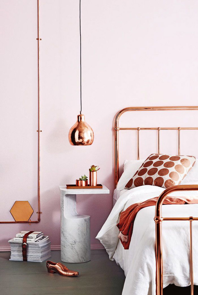 14 Eye-Catching Blush Pink & Copper Home Decor Ideas