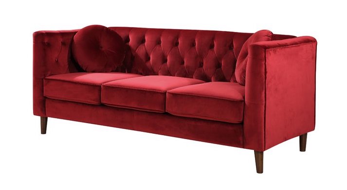 Red Classic Chesterfield Sofa