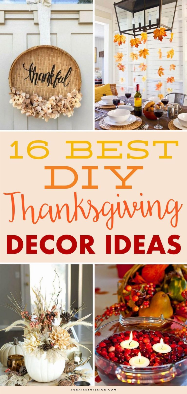 16 Creative DIY Thanksgiving Decor Ideas and Crafts