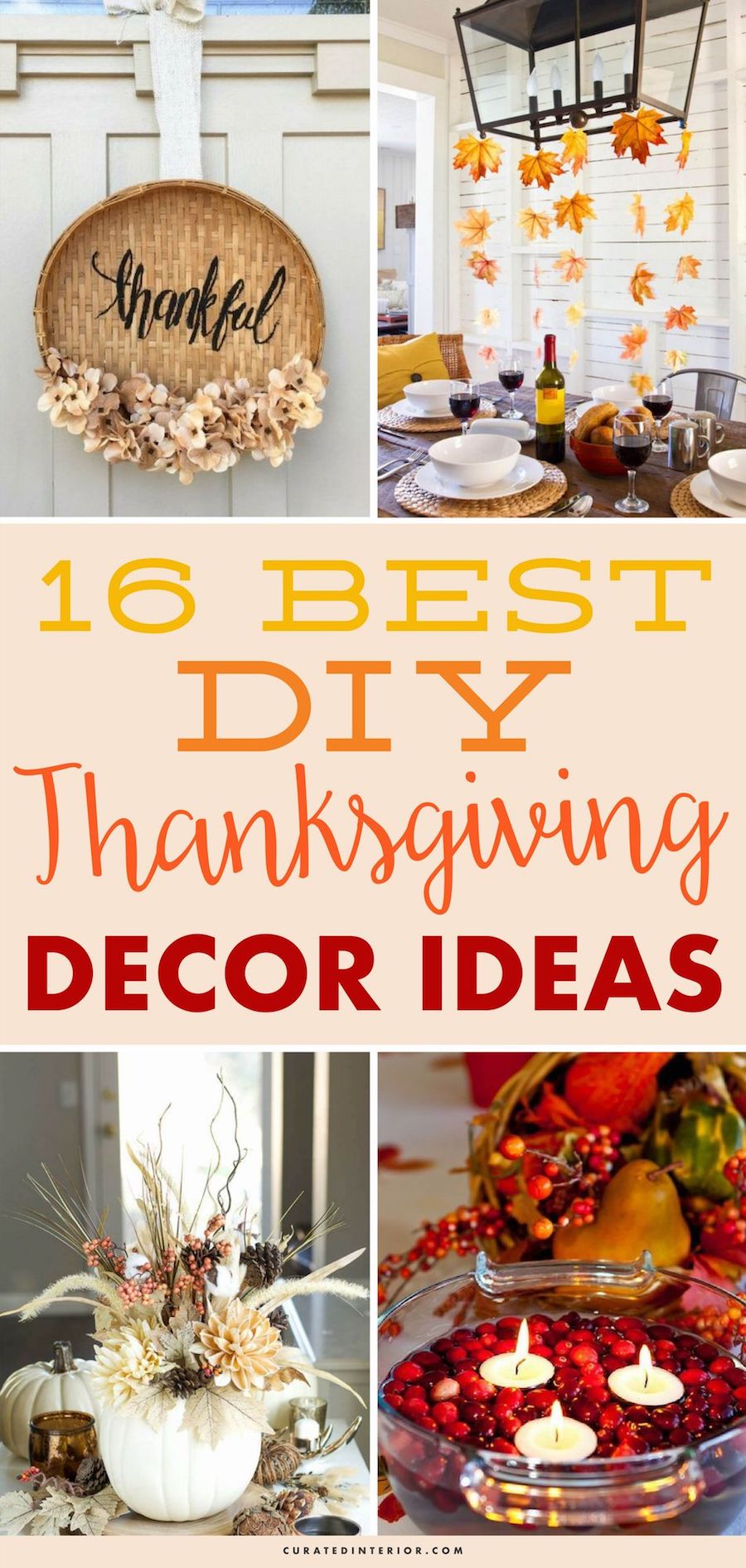 16 BEST DIY Thanksgiving Decor Ideas #Thanksgiving #ThanksgivingDecor #ThanksgivingDIY #DIY