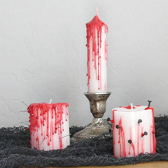 DIY Bloody Halloween Candles