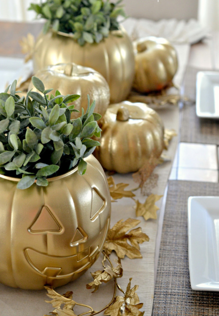 DIY Gold Dollar Store Pumpkin