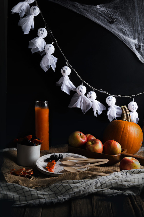 DIY Halloween Ghost String Lights