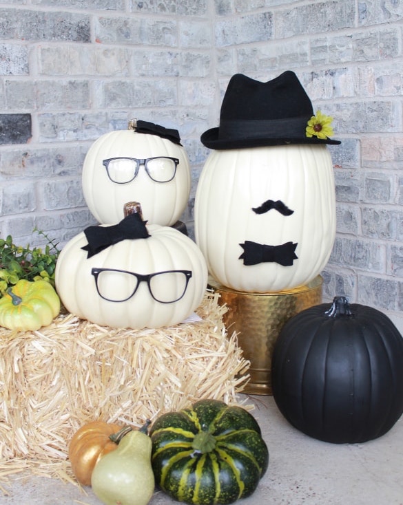 DIY No Carve Pumpkin People Decoration Halloween